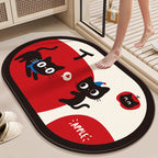 Decorative Area Rug Pink Red | Thrascher