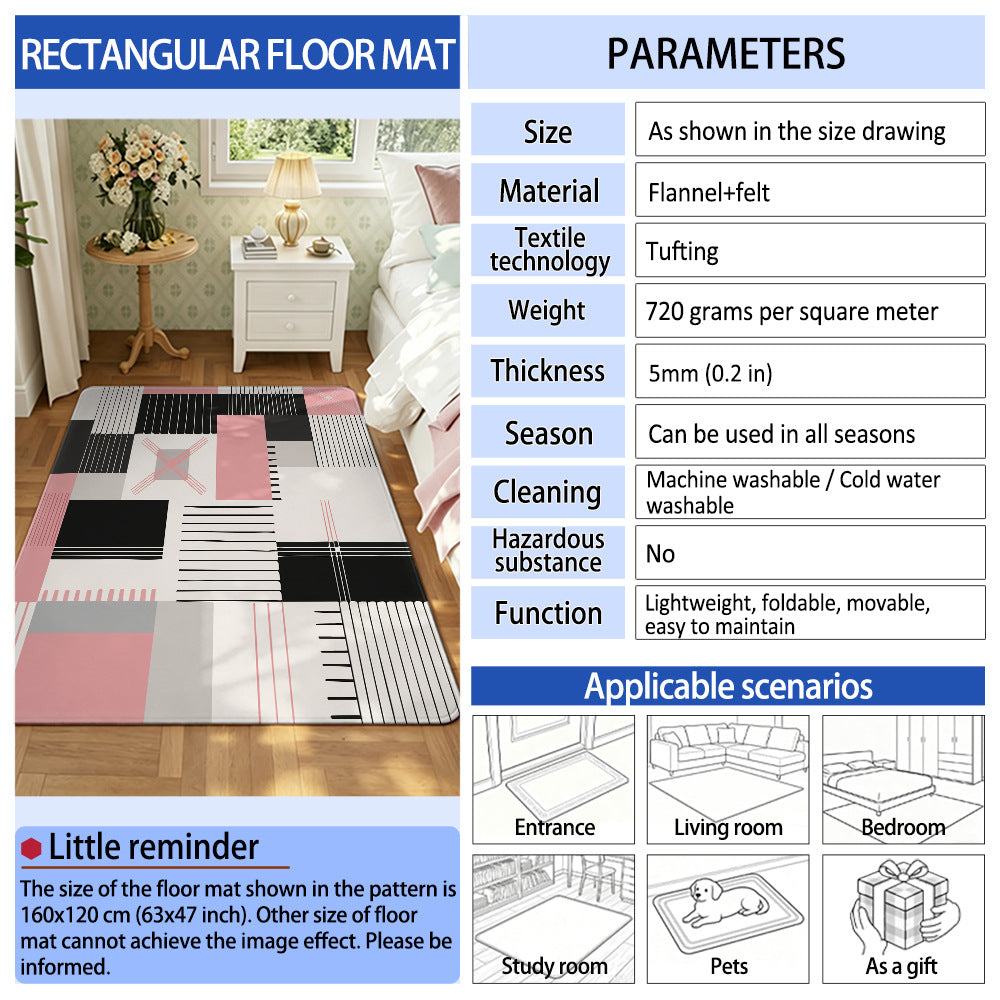Decorative Area Rug Soft Textile | Thrascher