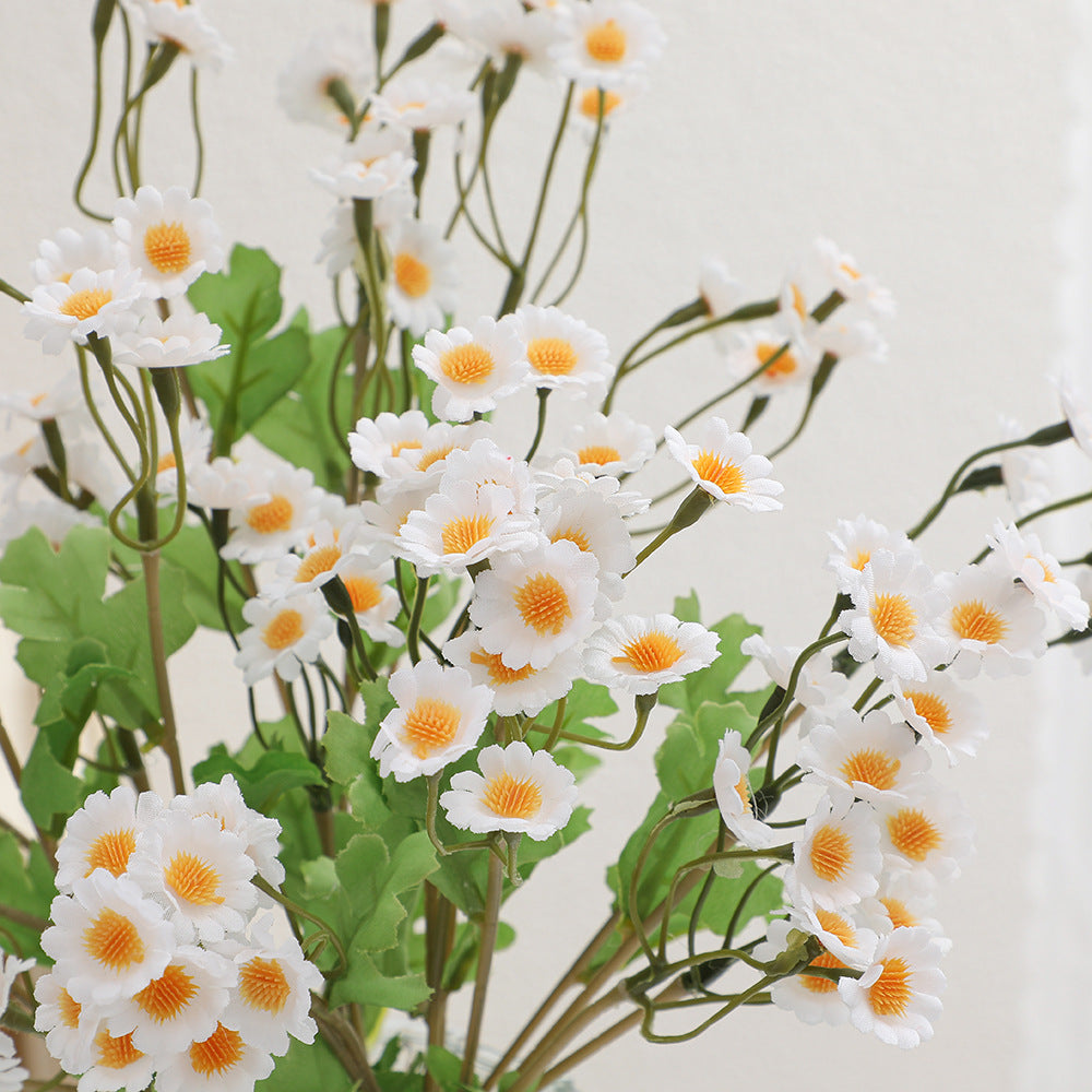 Decorative Artificial Flower Bouquet White Yellow | Thrascher