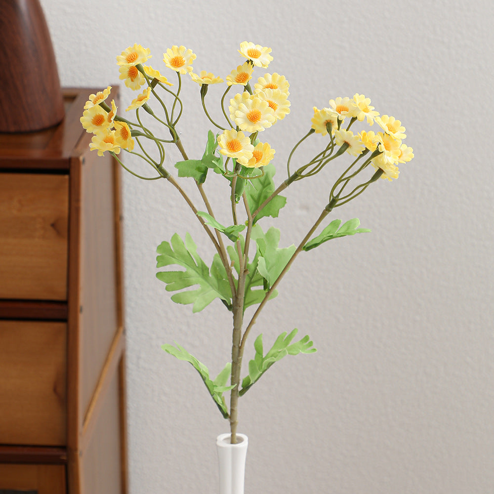 Decorative Artificial Flower Bouquet White Yellow | Thrascher