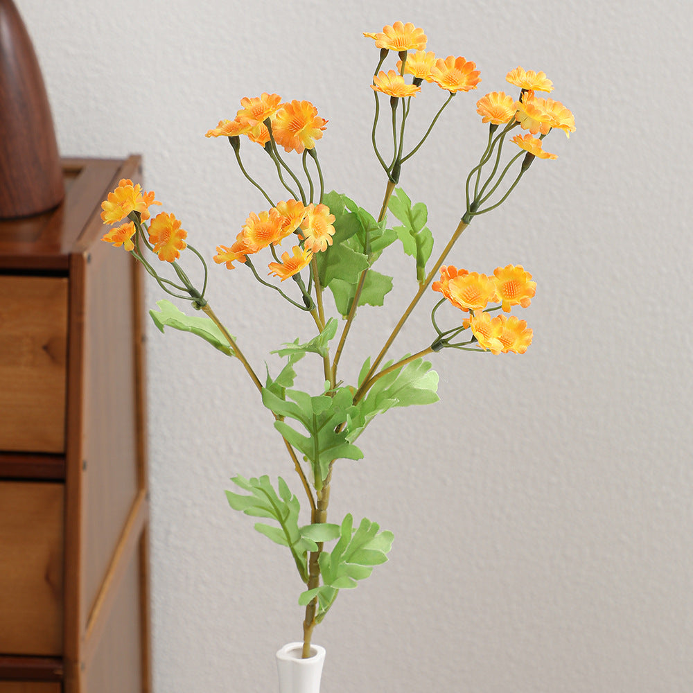 Decorative Artificial Flower Bouquet White Yellow | Thrascher