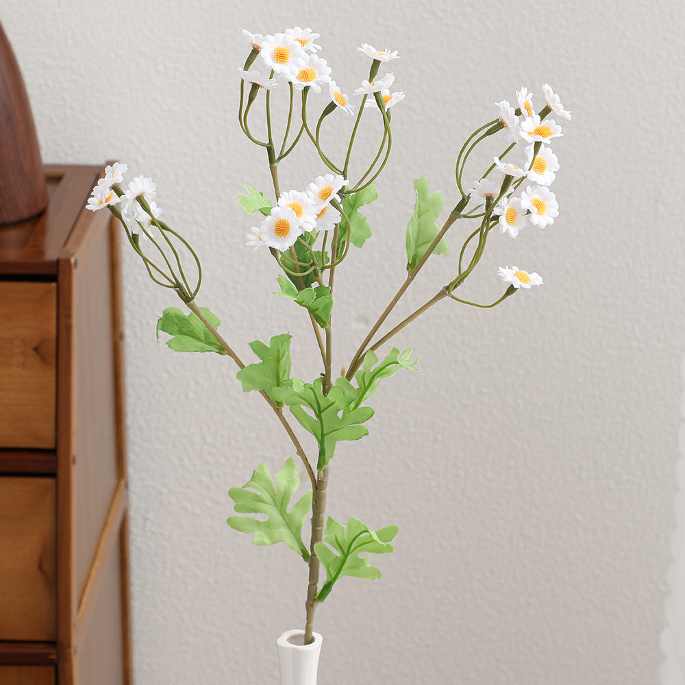 Decorative Artificial Flower Bouquet White Yellow | Thrascher