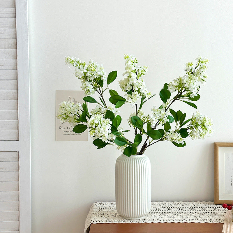 Decorative Artificial Flower Branch Light Lilac White | Thrascher