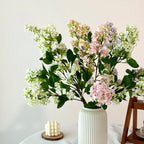 Decorative Artificial Flower Branch Light Lilac White | Thrascher