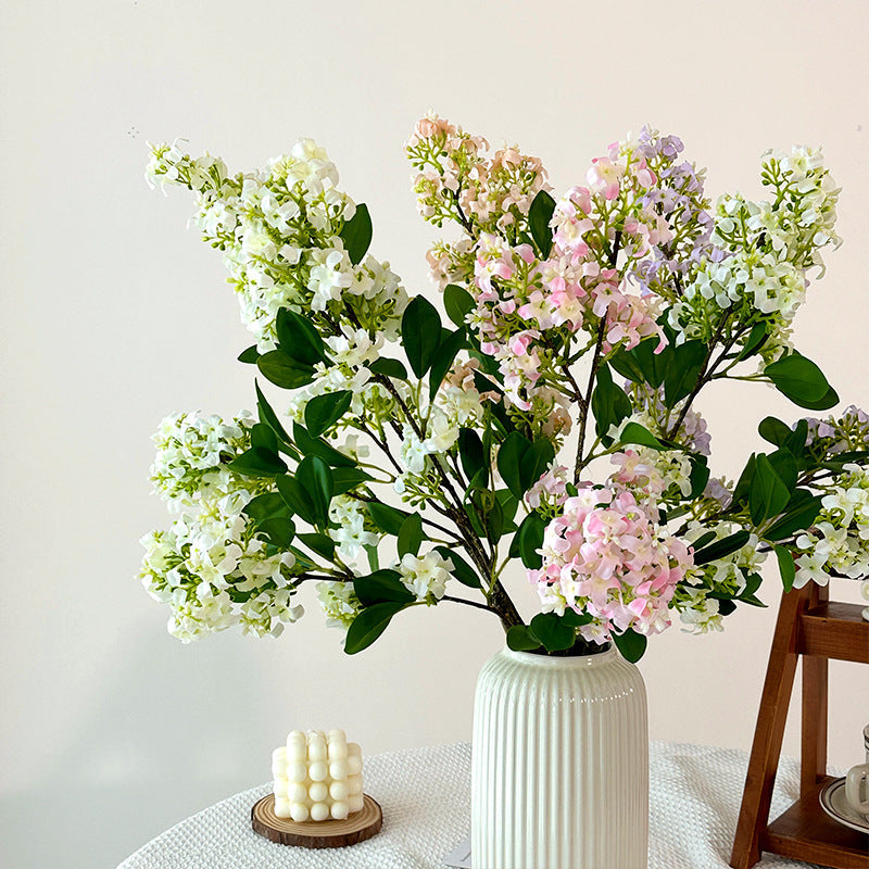 Decorative Artificial Flower Branch Light Lilac White | Thrascher