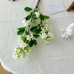 Decorative Artificial Flower Branch Light Lilac White | Thrascher