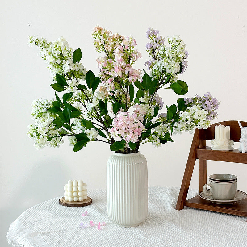 Decorative Artificial Flower Branch Light Lilac White | Thrascher
