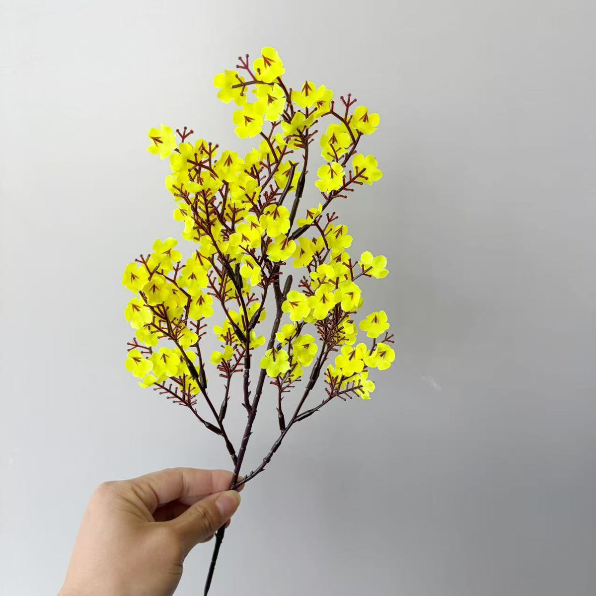 Decorative Artificial Flower Branch White Orange | Thrascher