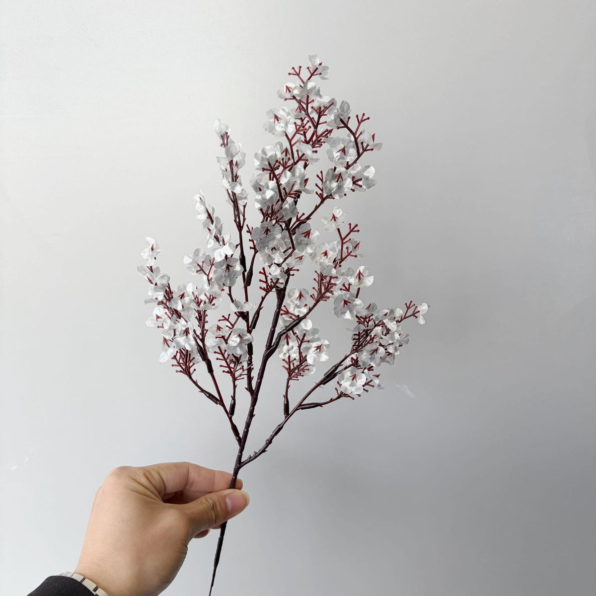 Decorative Artificial Flower Branch White Orange | Thrascher