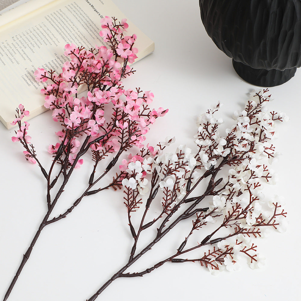 Decorative Artificial Flower Branch White Orange | Thrascher