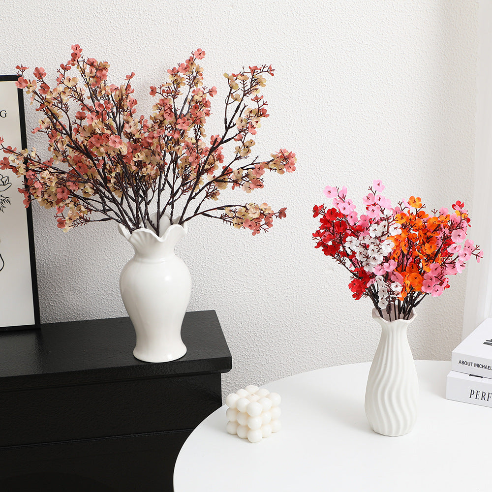 Decorative Artificial Flower Branch White Orange | Thrascher