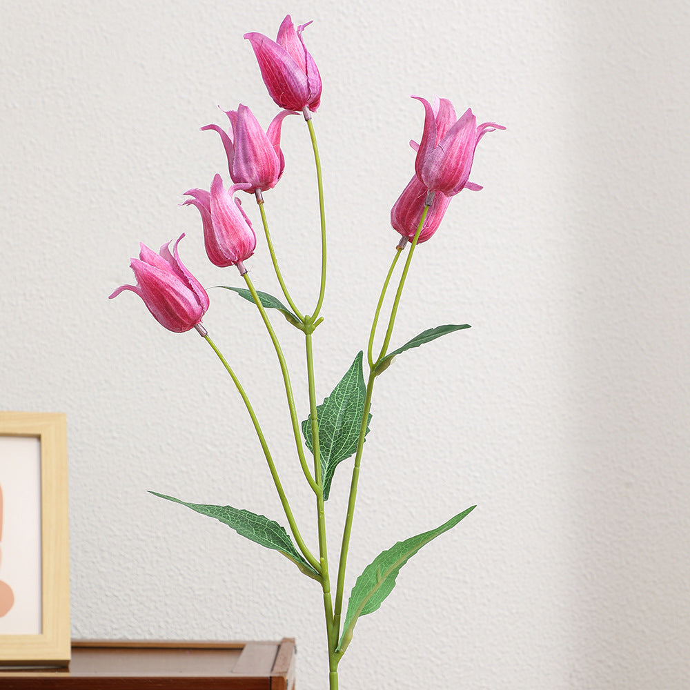 Decorative Artificial Flower Magenta White | Thrascher