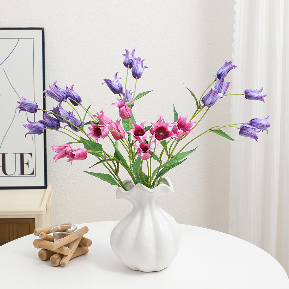 Decorative Artificial Flower Magenta White | Thrascher