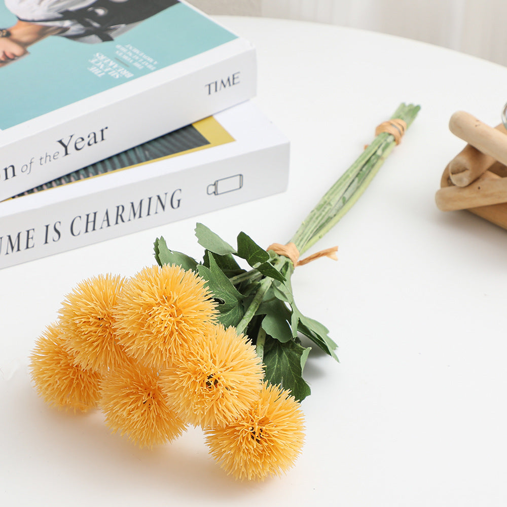 Decorative Artificial Flowers Green Yellow | Thrascher