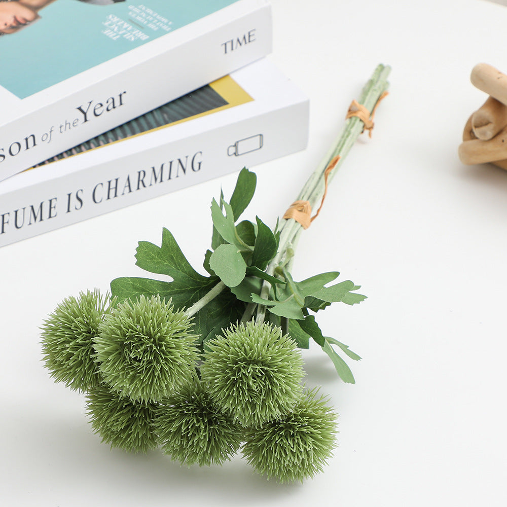 Decorative Artificial Flowers Green Yellow | Thrascher