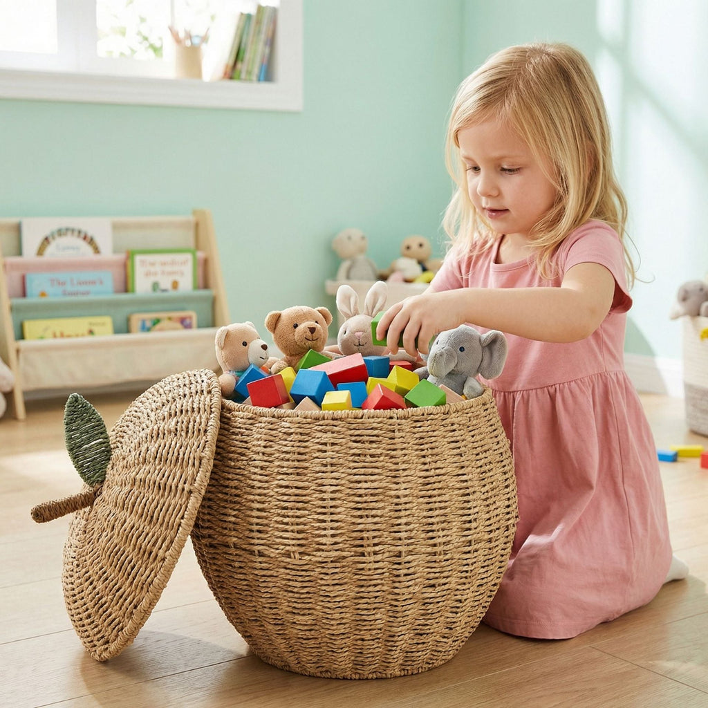 Decorative Basket Woven Natural Fiber Soft Textile | Thrascher