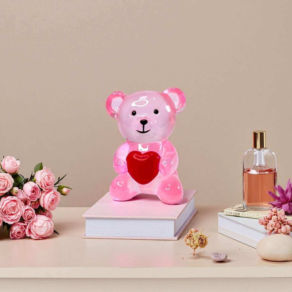 Decorative Bear Figure with Heart | Thrascher