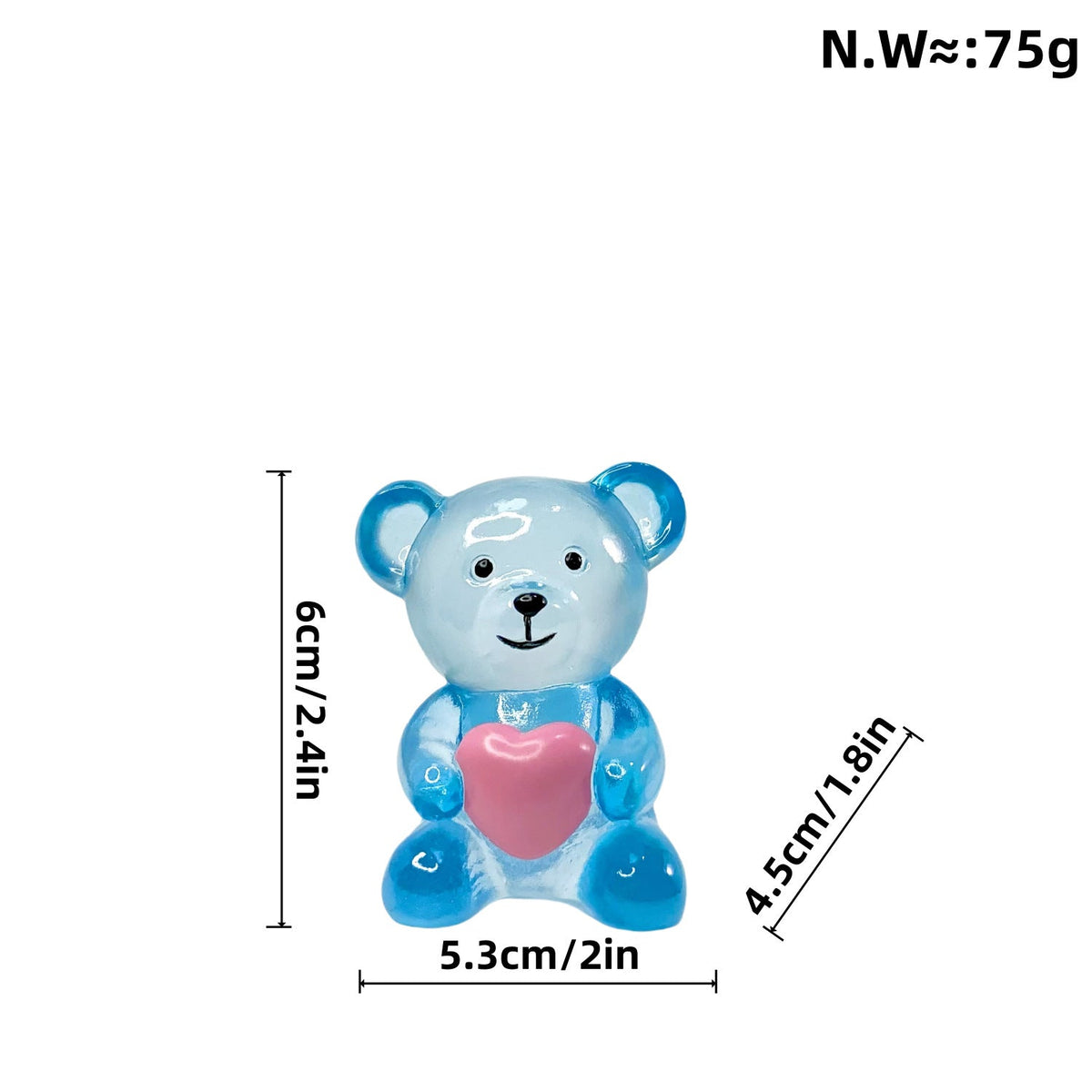 Decorative Bear Figure with Heart | Thrascher