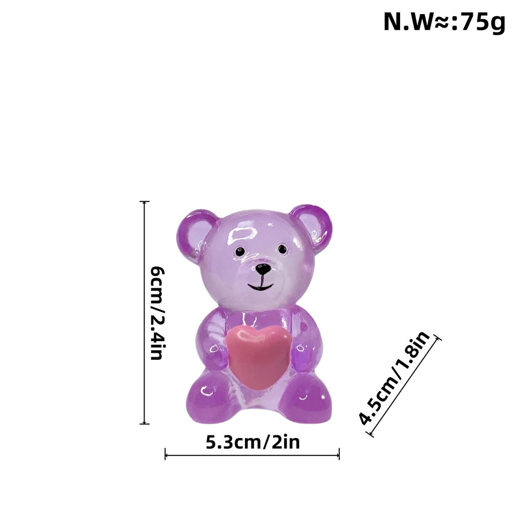 Decorative Bear Figure with Heart | Thrascher