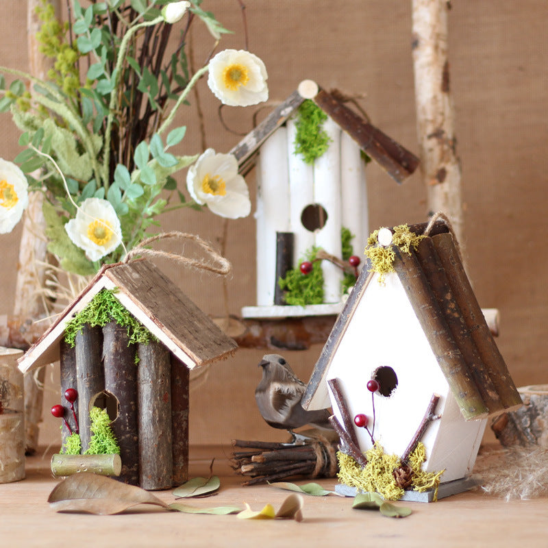 Decorative Birdhouse Wood Hanging | Thrascher