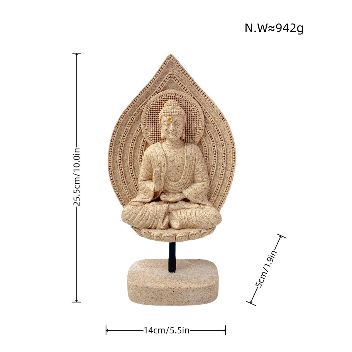 Decorative Buddha Statue Soft Textile Cast Resin | Thrascher