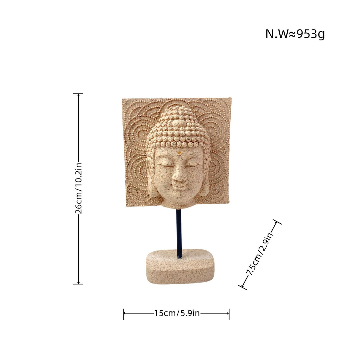 Decorative Buddha Statue Soft Textile Cast Resin | Thrascher