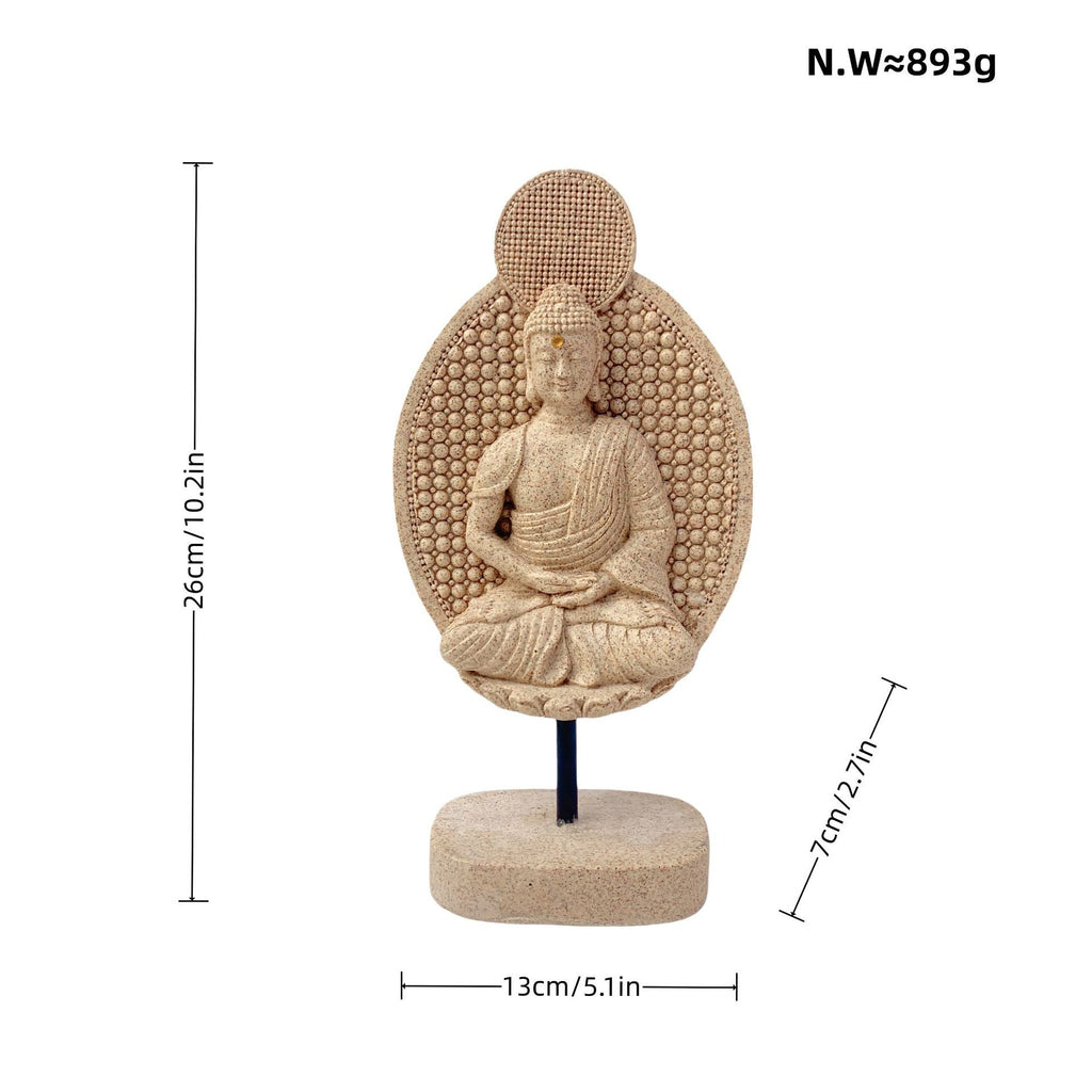 Decorative Buddha Statue Soft Textile Cast Resin | Thrascher
