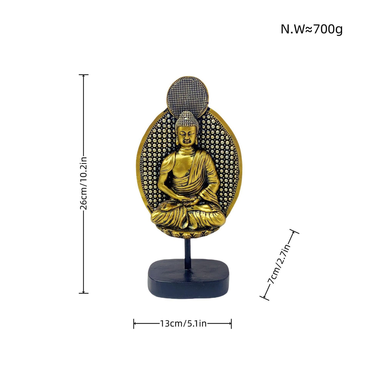 Decorative Buddha Statue Soft Textile Cast Resin | Thrascher