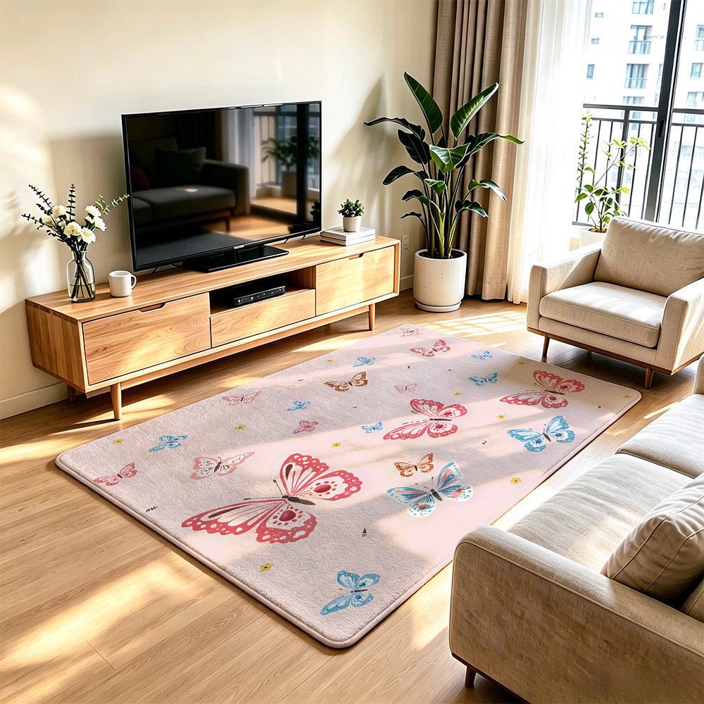Decorative Butterfly Print Area Rug | Thrascher