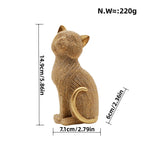 Decorative Cat Figurine Silver Black | Thrascher