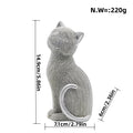 Decorative Cat Figurine Silver Black | Thrascher