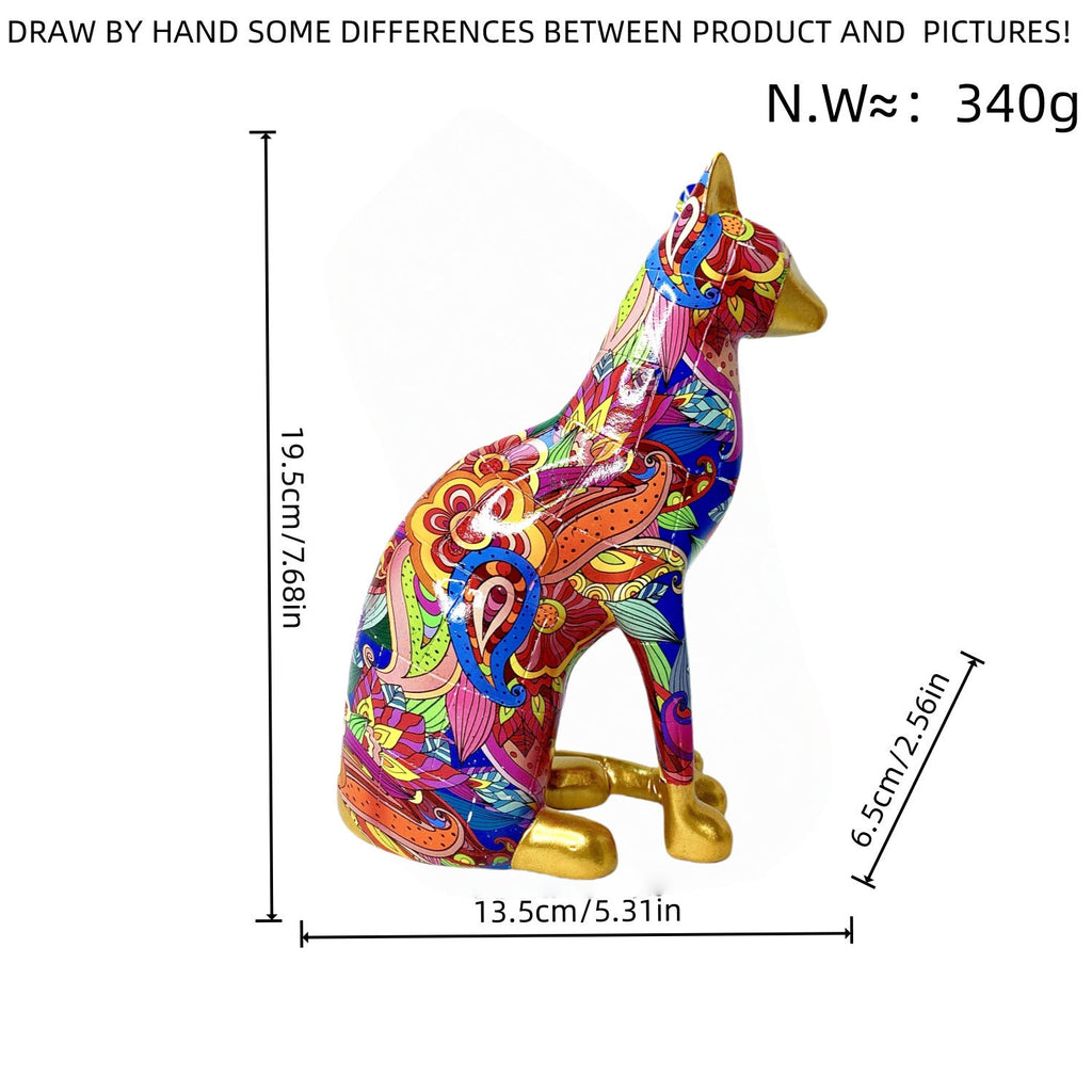 Decorative Cat Statue in Modern Art Style | Thrascher