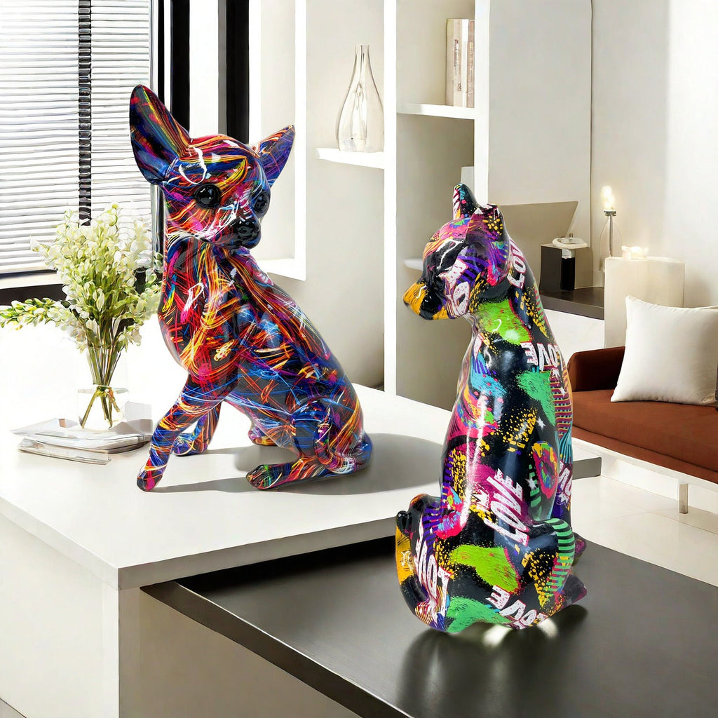 Decorative Ceramic Figure White Lilac | Thrascher