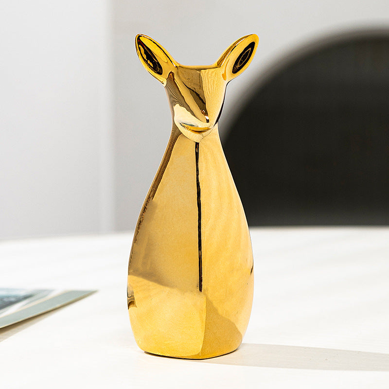 Decorative Ceramic Vase White Gold | Thrascher