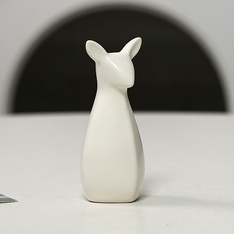 Decorative Ceramic Vase White Gold | Thrascher