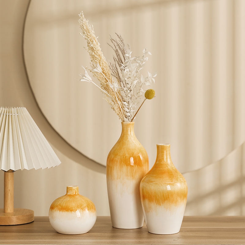 Decorative Ceramic Vase Yellow | Thrascher