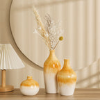 Decorative Ceramic Vase Yellow | Thrascher