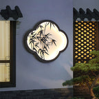 Decorative Cloud-Shaped LED Wall Lamp with Bamboo Silhouette | Thrascher