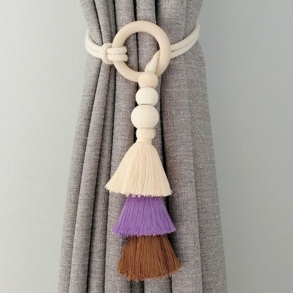 Decorative Curtain Holder with Tassels | Thrascher
