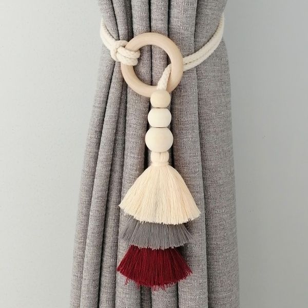 Decorative Curtain Holder with Tassels | Thrascher