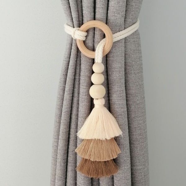 Decorative Curtain Holder with Tassels | Thrascher