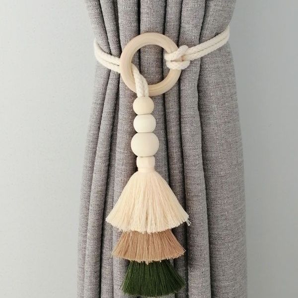 Decorative Curtain Holder with Tassels | Thrascher