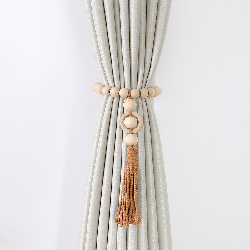 Decorative Curtain Holder Wood | Thrascher