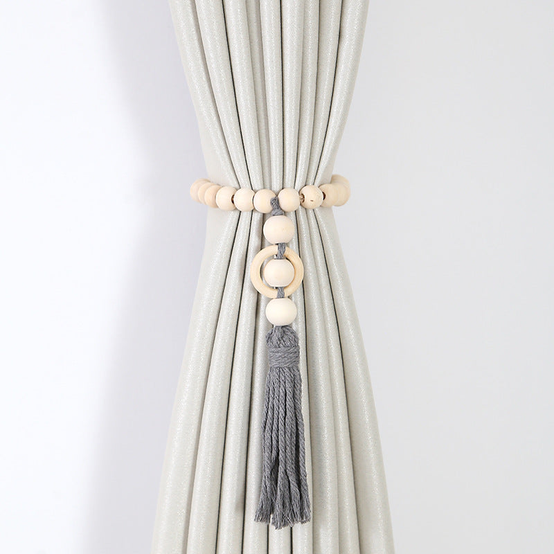 Decorative Curtain Holder Wood | Thrascher