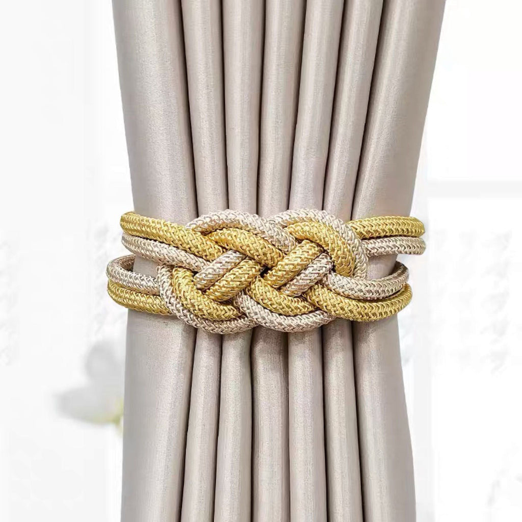 Decorative Curtain Tieback with Braided Design | Thrascher