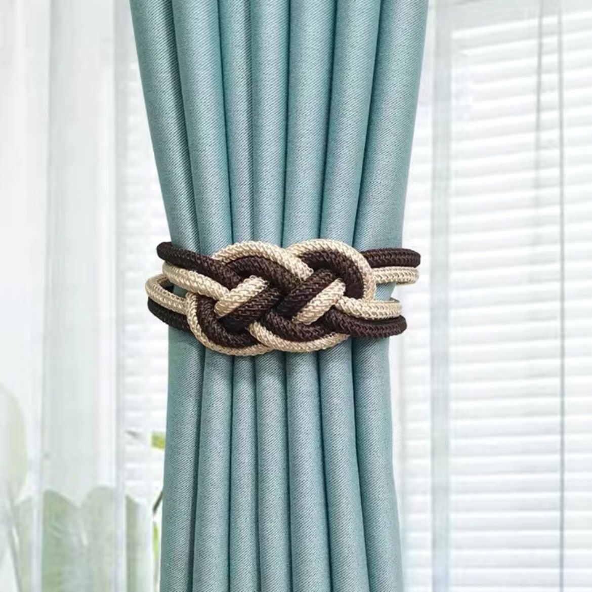 Decorative Curtain Tieback with Braided Design | Thrascher