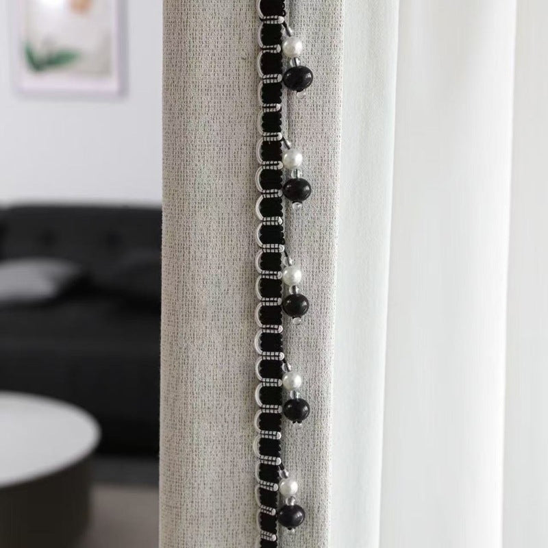 Decorative Curtain Trim Black White | Thrascher