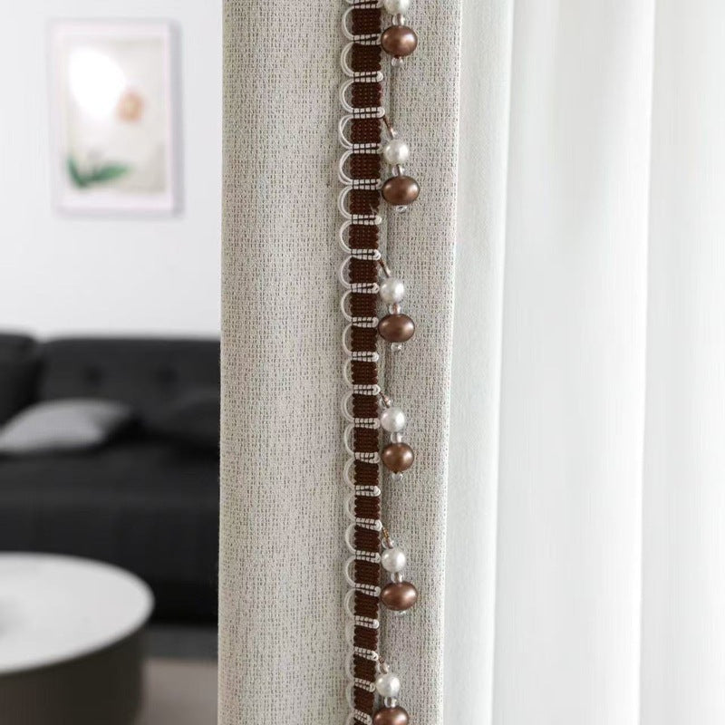 Decorative Curtain Trim Black White | Thrascher