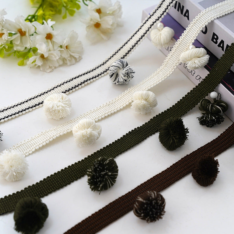 Decorative Curtain Trim with Pompons | Thrascher