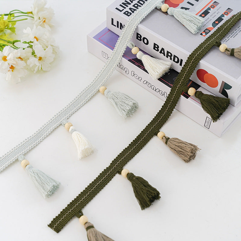 Decorative Curtain with Tassel Trim | Thrascher
